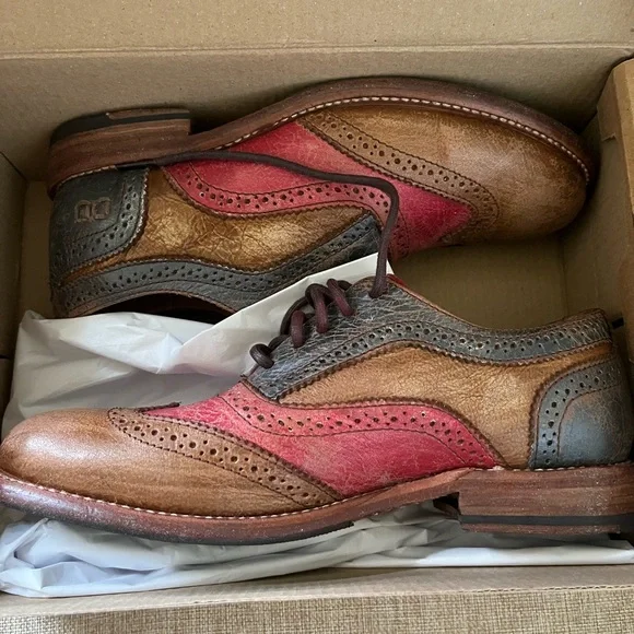 BED|STU Brown and Pink Oxford Derbys - Picture 7 of 8